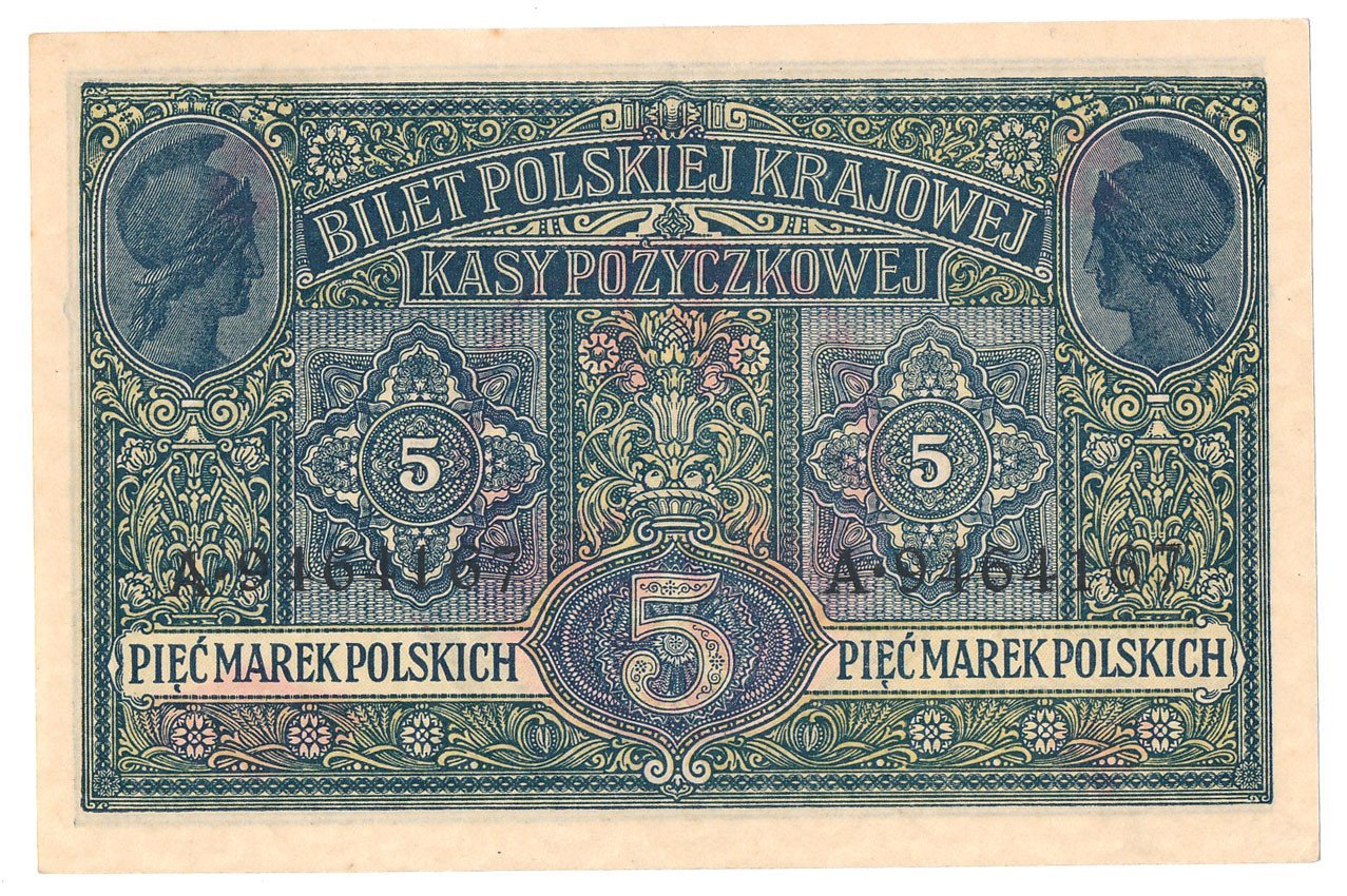 5 marek polskich 1916 Generał "biletów" seria A